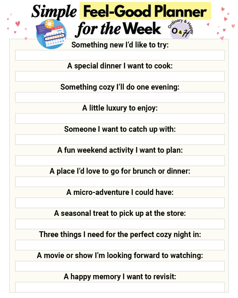 Simple feel-good planner.