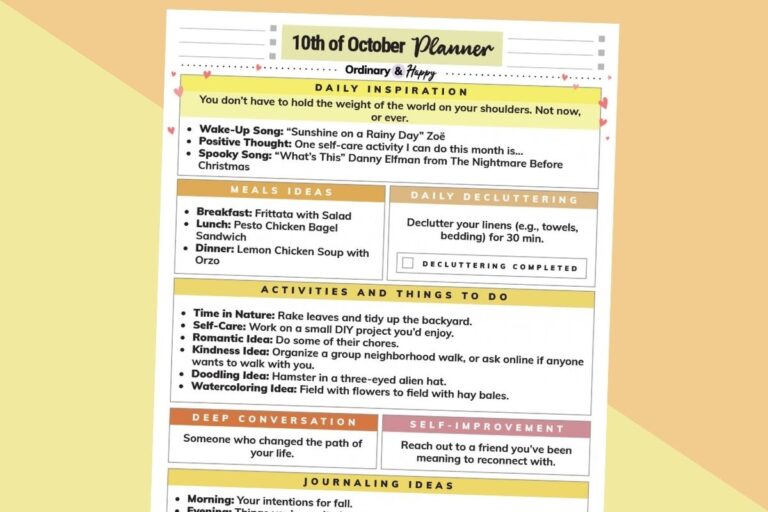 October 10th featured planner image.
