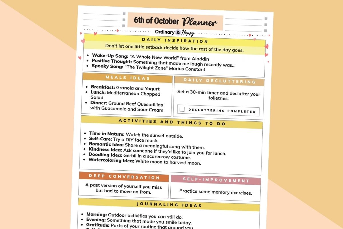 October 6th planner featured image